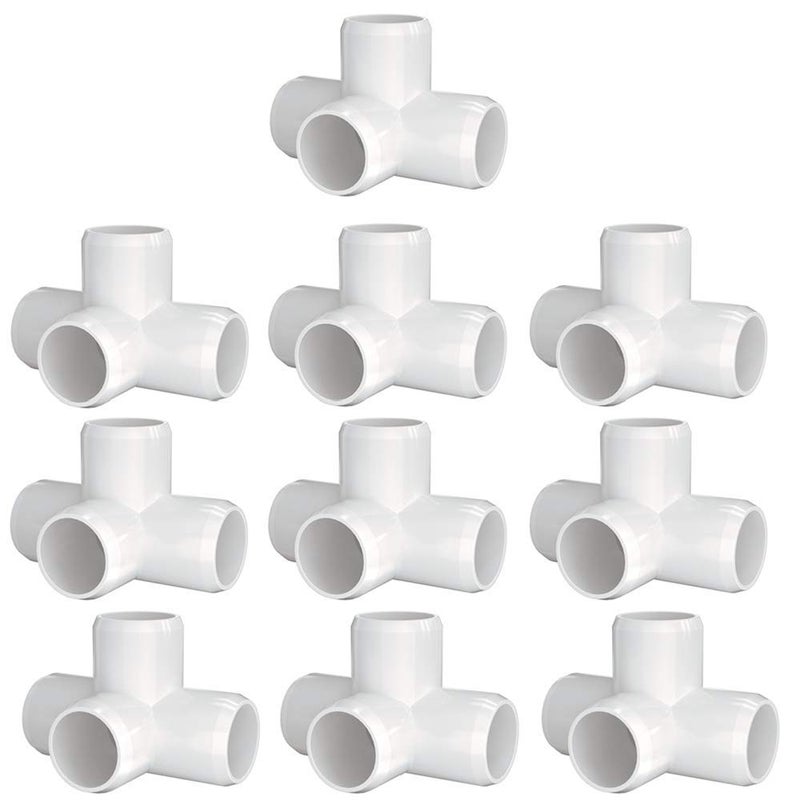 letsFix â€ŒletsFix 4 Way PVC Fittings 3/4 Inch (10-Pack), Furniture-Grade, Heavy-Duty Pipe Connectors for Plumbing, DIY Projects, and Home Furniture Assembly, Compatible with 3/4" Schedule 40 PVC Pipesâ€Œ - Image 1